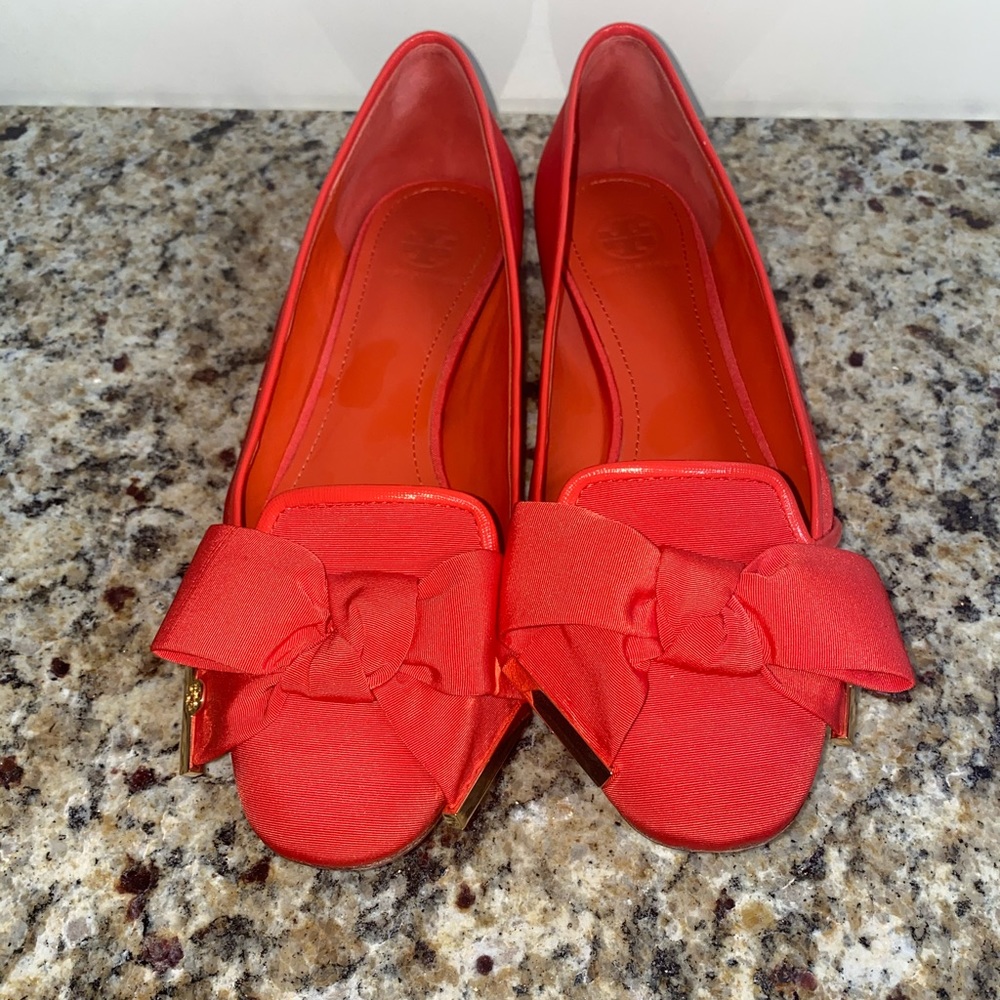 Orange Tory Burch Flats